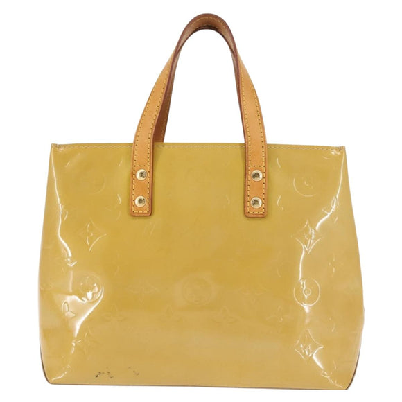 LOUIS VUITTON Monogram Vernis Reade PM Hand Bag Beige M91334 LV Auth BA6262