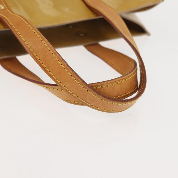 LOUIS VUITTON Monogram Vernis Reade PM Hand Bag Beige M91334 LV Auth BA6262