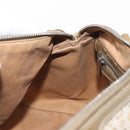 CELINE C Macadam Canvas Hand Bag Beige Silver Auth BA6265-20