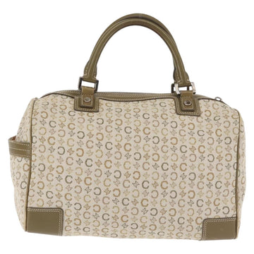 CELINE C Macadam Canvas Hand Bag Beige Silver Auth BA6265 - 0