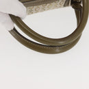 CELINE C Macadam Canvas Hand Bag Beige Silver Auth BA6265-8