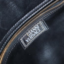 Gianni Versace Hand Bag Leather Black Gold Auth BA6268-10