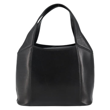 Gianni Versace Hand Bag Leather Black Gold Auth BA6268 - 0