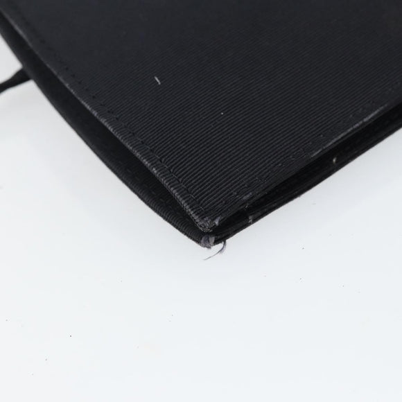 SAINT LAURENT Shoulder Bag Canvas Black Gold Auth BA6269