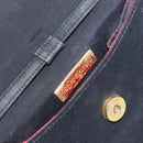 SAINT LAURENT Shoulder Bag Canvas Black Gold Auth BA6269-16