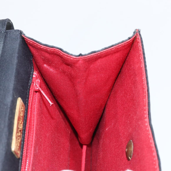 SAINT LAURENT Shoulder Bag Canvas Black Gold Auth BA6269