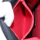 SAINT LAURENT Shoulder Bag Canvas Black Gold Auth BA6269-20