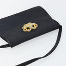 SAINT LAURENT Shoulder Bag Canvas Black Gold Auth BA6269-6