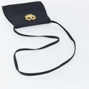 SAINT LAURENT Shoulder Bag Canvas Black Gold Auth BA6269-7