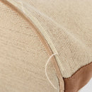 HERMES Sakso MM Hand Bag Canvas Beige Auth BA6270-9