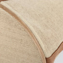 HERMES Sakso MM Hand Bag Canvas Beige Auth BA6270-15