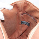 HERMES Sakso MM Hand Bag Canvas Beige Auth BA6270-18