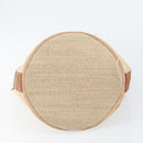 HERMES Sakso MM Hand Bag Canvas Beige Auth BA6270-5