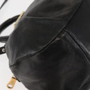 Chloe Etel Hand Bag Leather 2way Black Gold Auth BA6272-9
