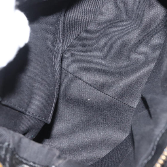 Chloe Etel Hand Bag Leather 2way Black Gold Auth BA6272