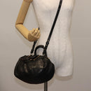 Chloe Etel Hand Bag Leather 2way Black Gold Auth BA6272-24
