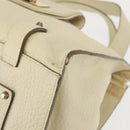 Chloe Tote Bag Leather Beige Gold Auth BA6273-14