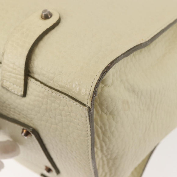 Chloe Tote Bag Leather Beige Gold Auth BA6273