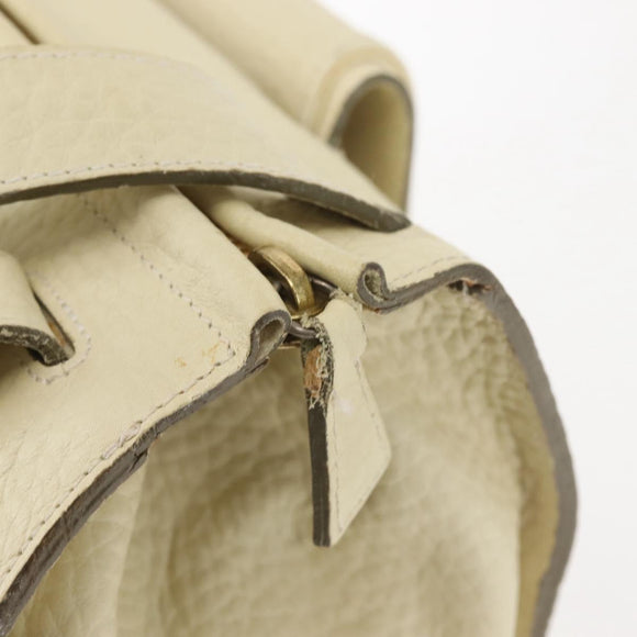 Chloe Tote Bag Leather Beige Gold Auth BA6273