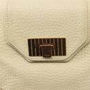Chloe Tote Bag Leather Beige Gold Auth BA6273-17