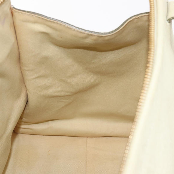 Chloe Tote Bag Leather Beige Gold Auth BA6273