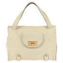 Chloe Tote Bag Leather Beige Gold Auth BA6273-13