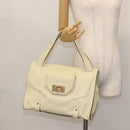 Chloe Tote Bag Leather Beige Gold Auth BA6273-22