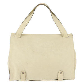 Chloe Tote Bag Leather Beige Gold Auth BA6273 - 0