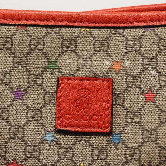 GUCCI Micro GG Supreme Hand Bag PVC Beige Silver 297557 Auth BA6282