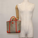 GUCCI Micro GG Supreme Hand Bag PVC Beige Silver 297557 Auth BA6282-21