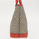 GUCCI Micro GG Supreme Hand Bag PVC Beige Silver 297557 Auth BA6282-3