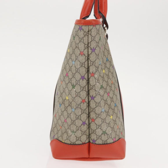 GUCCI Micro GG Supreme Hand Bag PVC Beige Silver 297557 Auth BA6282