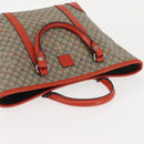 GUCCI Micro GG Supreme Hand Bag PVC Beige Silver 297557 Auth BA6282-6