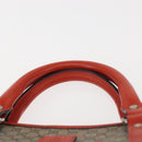 GUCCI Micro GG Supreme Hand Bag PVC Beige Silver 297557 Auth BA6282-8