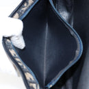 Christian Dior Trotter Canvas Shoulder Bag Navy Gold Auth BA6283-20