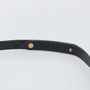 Christian Dior Trotter Canvas Shoulder Bag Navy Gold Auth BA6283-8