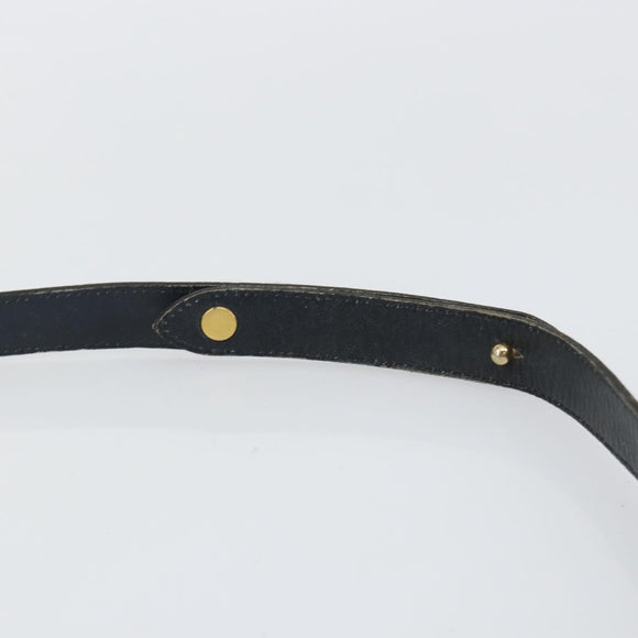 Christian Dior Trotter Canvas Shoulder Bag Navy Gold Auth BA6283