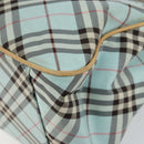 BURBERRY Nova Check Blue Label Hand Bag Nylon Light Blue Silver Auth BA6284-9
