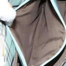 BURBERRY Nova Check Blue Label Hand Bag Nylon Light Blue Silver Auth BA6284-20