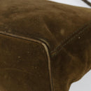 BOTTEGA VENETA Shoulder Bag Suede Brown Gold Auth BA6287-15