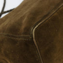 BOTTEGA VENETA Shoulder Bag Suede Brown Gold Auth BA6287-16