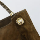 BOTTEGA VENETA Shoulder Bag Suede Brown Gold Auth BA6287-10