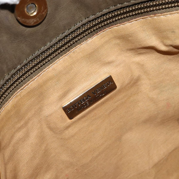 BOTTEGA VENETA Shoulder Bag Suede Brown Gold Auth BA6287