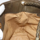 BOTTEGA VENETA Shoulder Bag Suede Brown Gold Auth BA6287-19