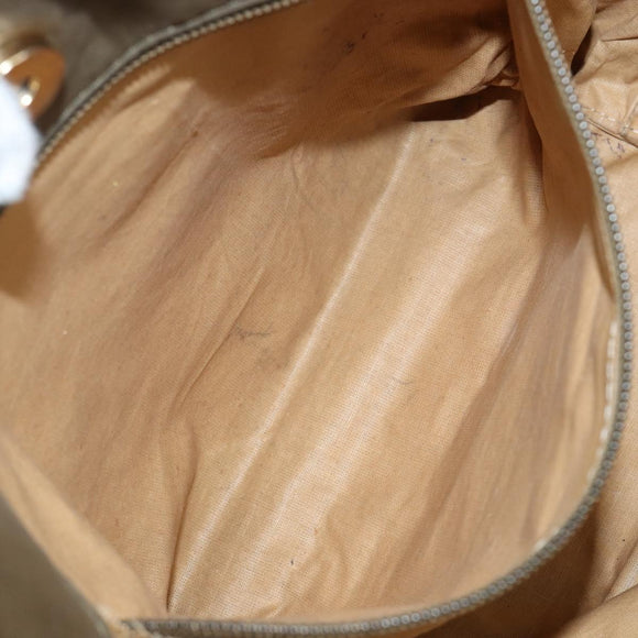 BOTTEGA VENETA Shoulder Bag Suede Brown Gold Auth BA6287