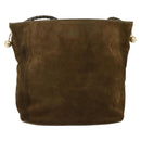 BOTTEGA VENETA Shoulder Bag Suede Brown Gold Auth BA6287-2