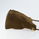 BOTTEGA VENETA Shoulder Bag Suede Brown Gold Auth BA6287-3