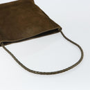 BOTTEGA VENETA Shoulder Bag Suede Brown Gold Auth BA6287-7