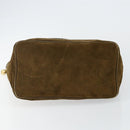 BOTTEGA VENETA Shoulder Bag Suede Brown Gold Auth BA6287-5