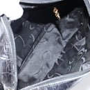 Salvatore Ferragamo Vala Shoulder Bag Leather Embossed Black Gold Auth BA6288-11